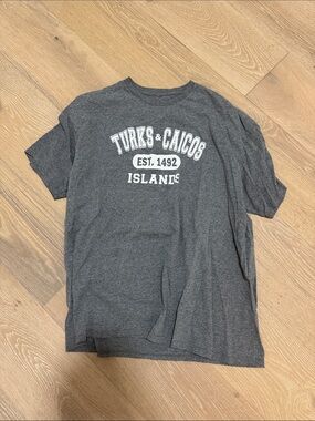 Turks & Caicos Gray Graphic Tee